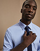 Cravate tricotée Premier, bleu marine2