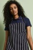 Bib Apron, Navy/White Stripe