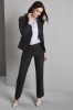 Qualitas Ladies Two Button Blazer, Charcoal