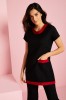 Select Retro Beauty Tunic, Black with Red Trim