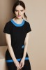 Select Retro Beauty Tunic, Black with Teal Trim