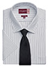 Roccella Classic Fit Shirt White/Grey Stripe