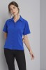 Semi-fitted Open Collar Crepe De Chine Blouse, Cobalt Blue