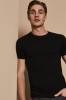 Men's Fitted Crew Neck T-Shirt, Black