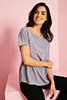 Slash Neck Blouse, Violet