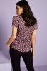 Low Tie Neck Blouse, Plum Ovals 