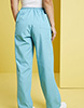 Unisex Fitted Scrub Pants, Aqua/Navy