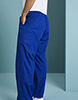 Unisex Fitted Scrub Pants, Royal/White