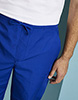 Unisex Fitted Scrub Pants, Royal/White