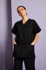 Unisex Smart Scrub Top, Black 