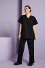 Unisex Smart Scrub Top, Black 