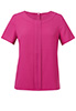 Womens Verona crepe de chine Blouse Fuchsia