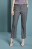 Ladies Contemporary Straight Leg Pants, Pale Grey (4 Lengths)