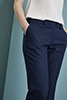 Pantalon droit contemporain pour femmes (Long), bleu4