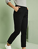 Chino extensible pour femmes au premier rang, noir