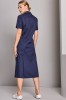 Classic Collar Healthcare Dress, Navy with Navy Trim