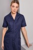 Classic Collar Healthcare Dress, Navy with Navy Trim