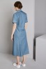 Classic Collar Healthcare Dress, Turquoise with White Trim