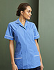 Tunique de soins de santé pour dames, bleu hôpital2
