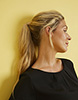 Short Sleeve Pleat Neck Blouse, Black