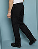 Pantalon de travail avec poches latérales et genouillères, Long, Noir2